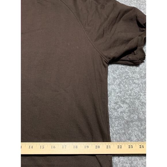 Cloth by Design T-Shirt Dress Women Size M Brown Crew Neck 100% Cotton - Picture 12 of 12